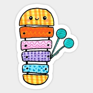 xylophone kawaii doodle art Sticker